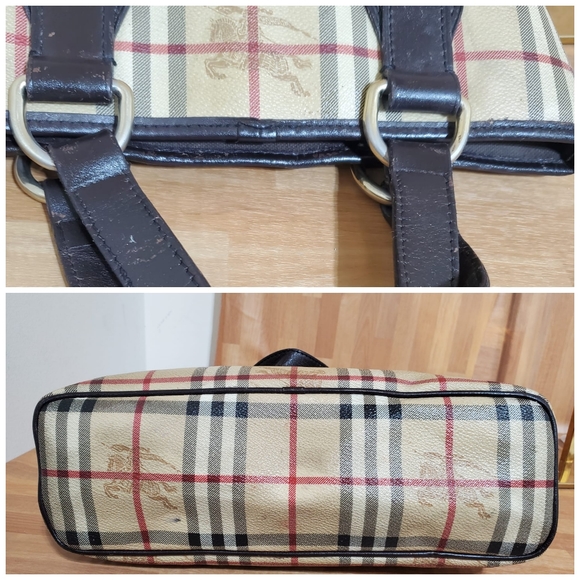 BURBERRY Haymarket Check Coated Canvas Onslow Tote Bag - Picture 8 of 12